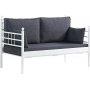 Manyas 2-seters utesofa - Hvit/antrasitt + Tekstilrens for mbler