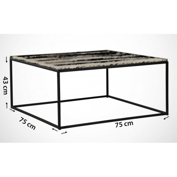 Poly salongbord - Hvit/svart