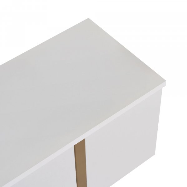 TV-stativ Orost 180 cm - Hvit/gull