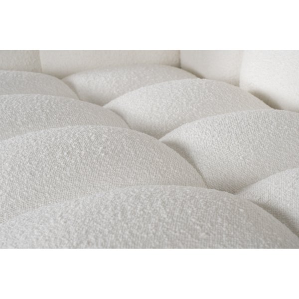 Nivou 3-seters sofa i Bouclè - Cream + Møbelføtter Nivou 3-seters sofa i Bouclè - Cream + Møbelføtter