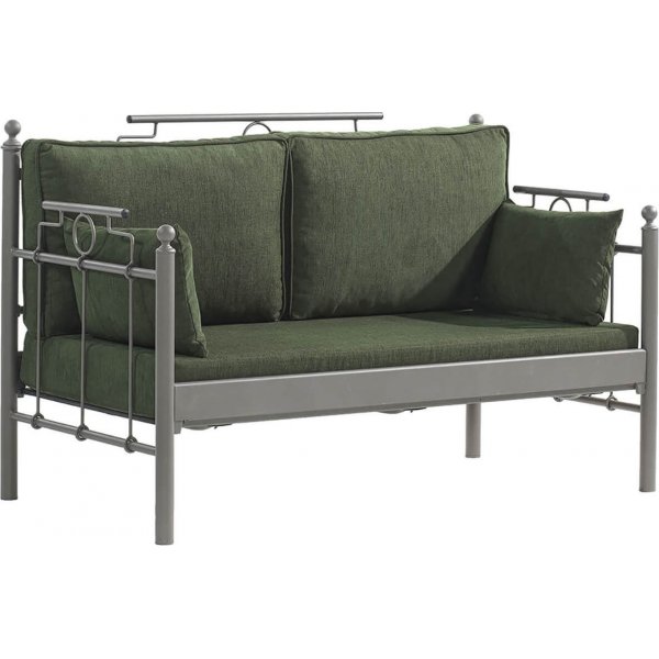 Hampus 2-seters utesofa - Brun/grnn
