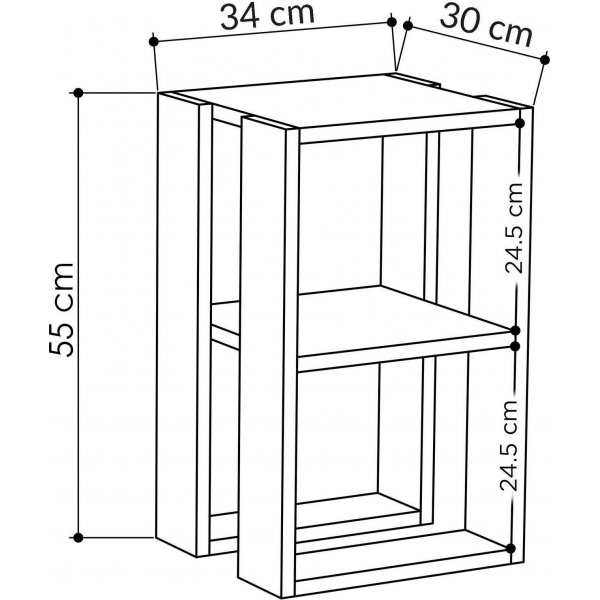 Lonie nattbord - Hvit Lonie nattbord - Hvit