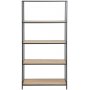 Lincoln bokhylle XL - Eik/sort - 5 hyller