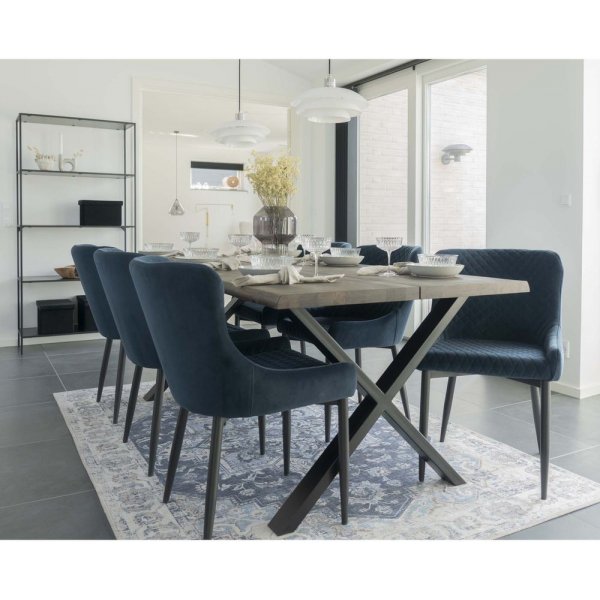 Boston spisestol - mørk blå / svart Boston spisestol - mørk blå / svart