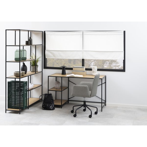 Seaford skrivebord 130 cm - Eik/svart Seaford skrivebord 130 cm - Eik/svart