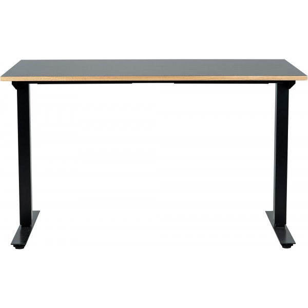 Wedge skrivebord med elektrisk heve- og senkefunksjon - Svart HPL Wedge skrivebord med elektrisk heve- og senkefunksjon - Svart HPL