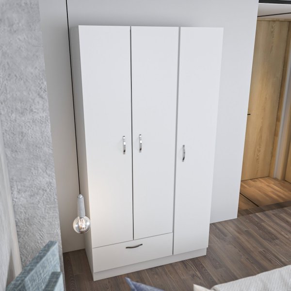 Gabbi hvit garderobe hyde 170 cm og bredde 90 cm