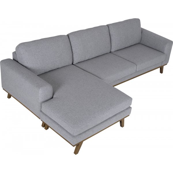Sofa med vendbar divan grå 283 cm Sofa med vendbar divan grå 283 cm