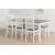 Spisegruppe 6 stoler + bord 180x90 cm - hvit/gr� + 4.00 x M�belf�tter