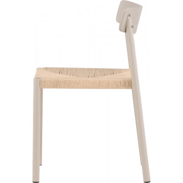 Spisestol med rottingsete - Greige Spisestol med rottingsete - Greige