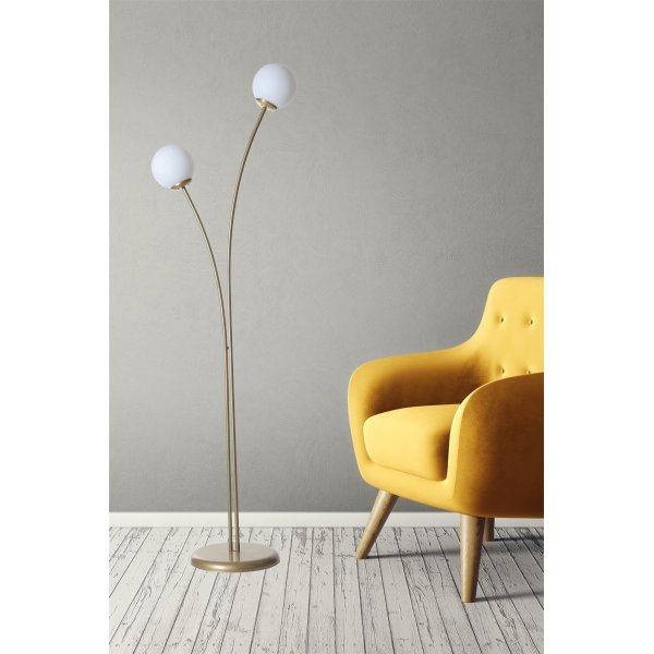 Rose gulvlampe - Gull/hvit Rose gulvlampe - Gull/hvit