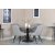 Kvarnbacken spisebord, 106 cm - Mrk marmor/svart