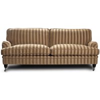 Howard Sir William 3-seter sofa (Dun) - Mobus Darkbeige Stripe Howard Sir William 3-seter sofa (Dun) - Mobus Darkbeige Stripe