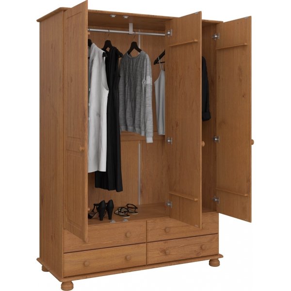 Richmond garderobeskap med 3 dører - Brun Richmond garderobeskap med 3 dører - Brun