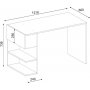 Alphonzo skrivebord - Hvit/valntt