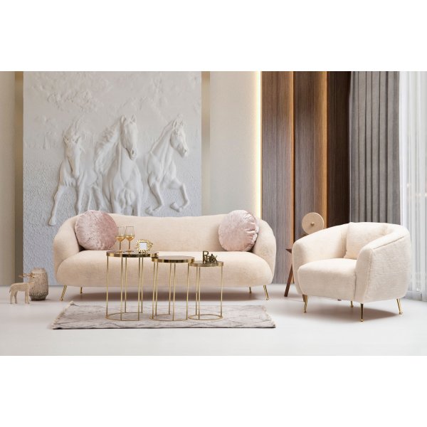 Isolde 3-seters sofa - Beige Isolde 3-seters sofa - Beige