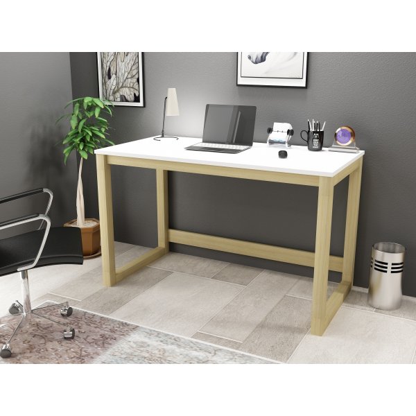 Tone skrivebord - Hvit/furu Tone skrivebord - Hvit/furu