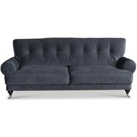 Andrew Deco 3-seters sofa - Grå fløyel Andrew Deco 3-seters sofa - Grå fløyel
