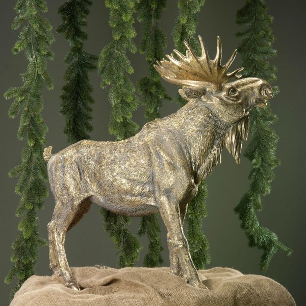 Dekorasjon Elg - Gull Dekorasjon Elg - Gull