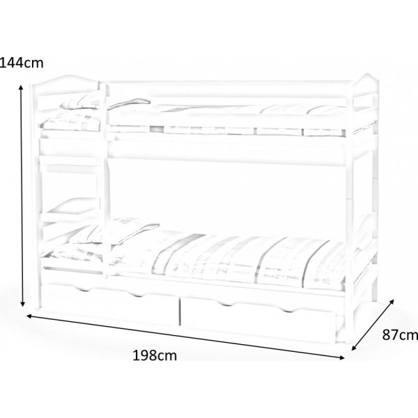 Sam barneseng - Hvit Sam barneseng - Hvit