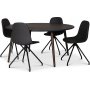 Omni spisegruppe, rundt spisebord 130 cm inkludert 4 stk. Bridge svingbare stoler - Rykfarget eik