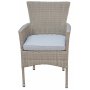 Spisegruppe med 2 stoler og spisebord 80 cm beige/rotting - Merca/Tor