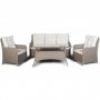 Loungegruppe Rgrund - Beige syntetisk rotting
