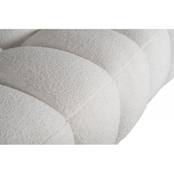 Nivou 3-seters sofa i Bouclè - Cream + Møbelføtter Nivou 3-seters sofa i Bouclè - Cream + Møbelføtter