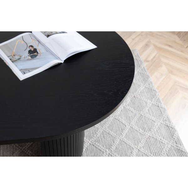 Inter ovalt spisebord - Svartbeiset eikefinr