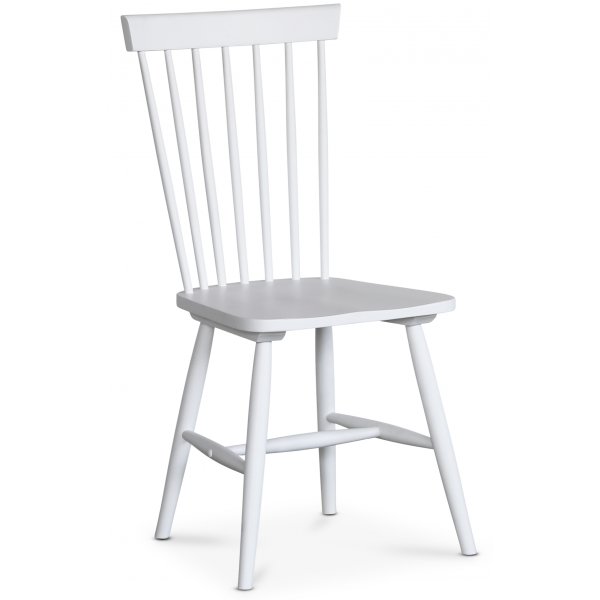 Fårö spisegruppe; spisebord 140x90 cm - Hvit / oljet eik med 4 hvite Karl pinnestoler + 4.00 x Stolpute Fårö spisegruppe; spisebord 140x90 cm - Hvit / oljet eik med 4 hvite Karl pinnestoler + 4.00 x Stolpute