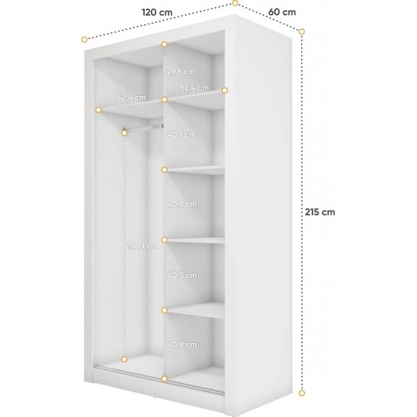 Einar garderobe 18 - Hvit
