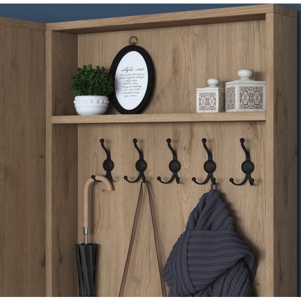 Mendy hallmøbler 120 cm - Valnøtt/hvit Mendy hallmøbler 120 cm - Valnøtt/hvit