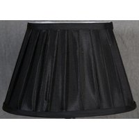 Siden oval lampeskjerm 25 cm - Svart Siden oval lampeskjerm 25 cm - Svart