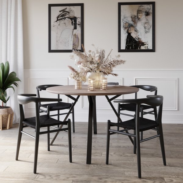 Smokey spisebord 120 cm - Grbeiset eik