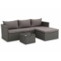 Miami utegruppe sofa med bord - Gr kunstrotting