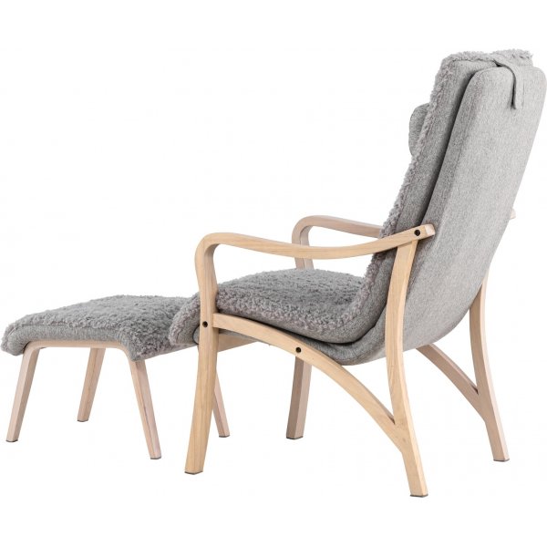 Fårö lenestol - Lys grå/Whitewash Fårö lenestol - Lys grå/Whitewash