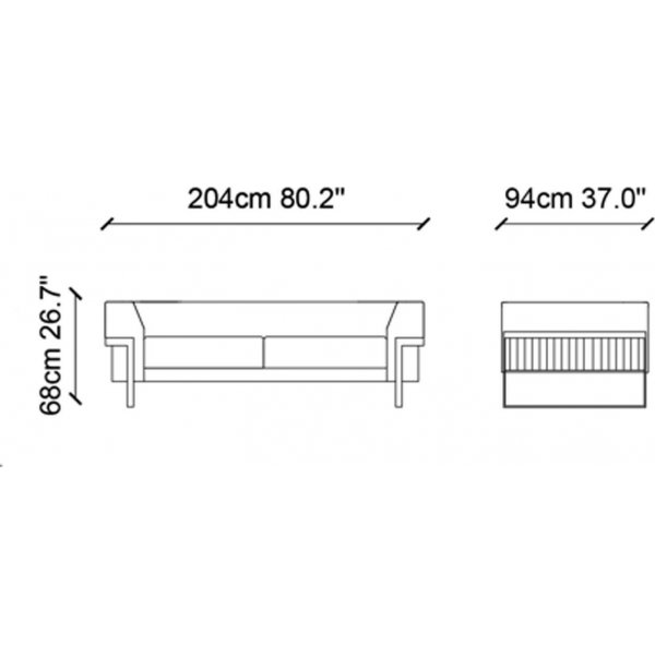 Magenta 2-seters sofa - Rød Magenta 2-seters sofa - Rød