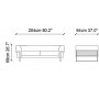 Magenta 2-seters sofa - Rd