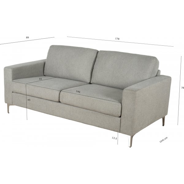Nova 2-seters sofa - Grå Nova 2-seters sofa - Grå