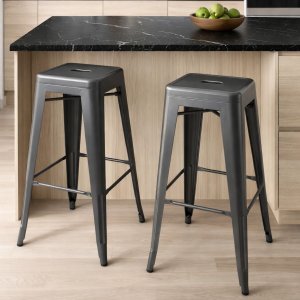 Barstol Industry - B�rstet st�l + M�belf�tter