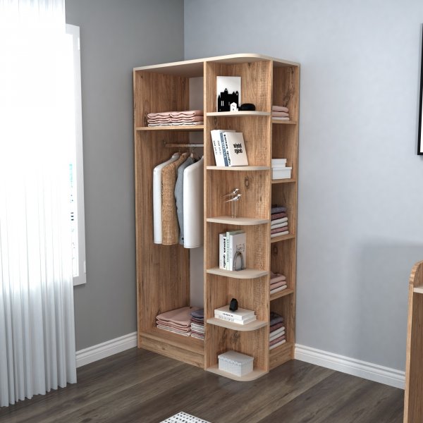 Luses garderobe - Furu/beige