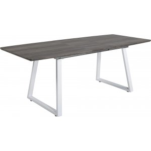 Hallsberg spisebord, 160-200 cm - Eik/hvit