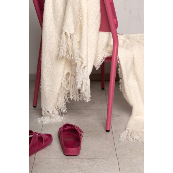 Stein pledd, 130x170 cm - Hvit