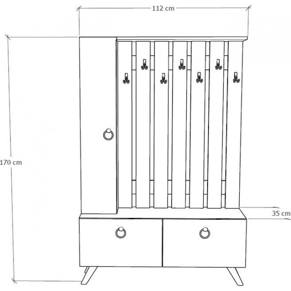 Laila gangmøbel - Valnøtt Laila gangmøbel - Valnøtt