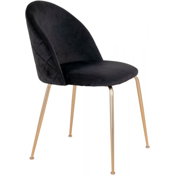 Spisestol i Genve - Svart/Messing
