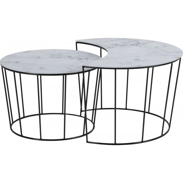 Sunmoon salongbord Ø58/76 cm - Hvit Sunmoon salongbord Ø58/76 cm - Hvit