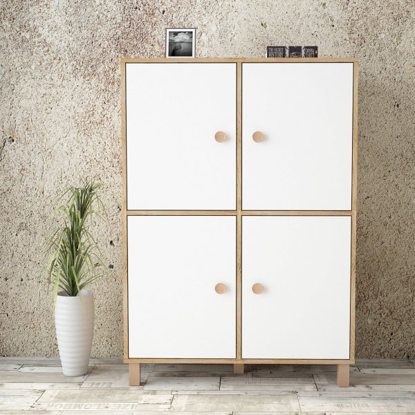 Vilamo skap 45 - Furu/hvit