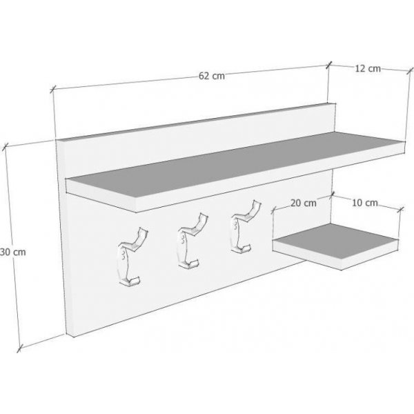 Tarzan vegghylle - Antrasitt