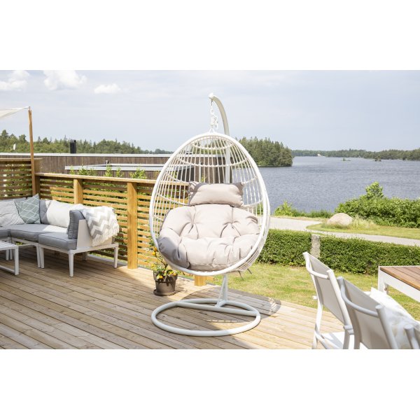 Viga hengestol - Hvit/grå Viga hengestol - Hvit/grå