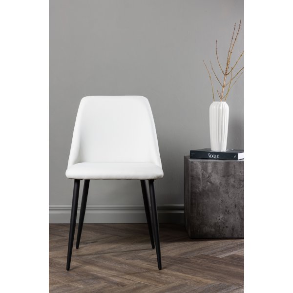 Natt spisestuestol - Hvit PU Natt spisestuestol - Hvit PU